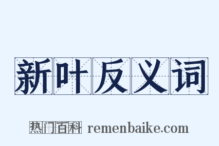 新叶反义词是什么意思的图片